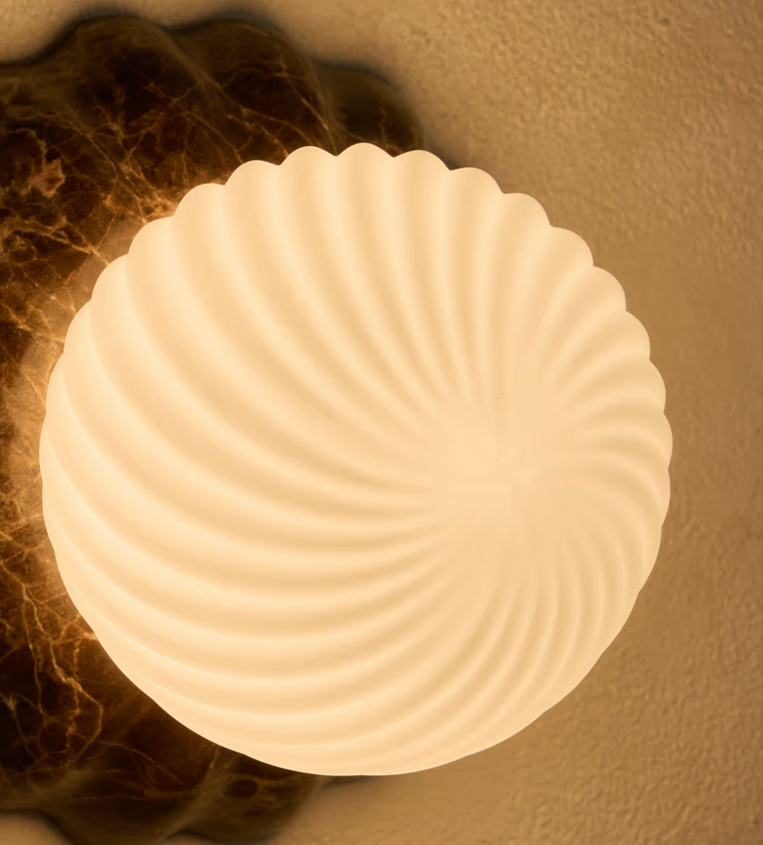 FLORIA WALL LIGHT | DARK EMPERADOR MARBLE