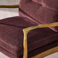 THEODORE BURL ARMCHAIR | LINEN CHENILLE, BORDEAUX