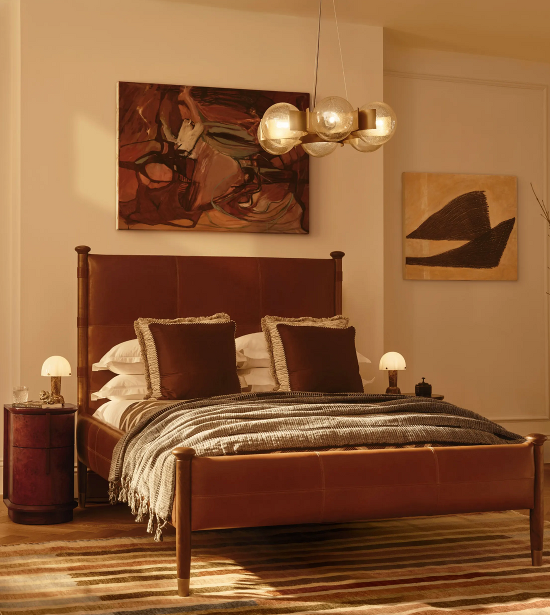 AVERY BEDSIDE TABLE, BORDEAUX