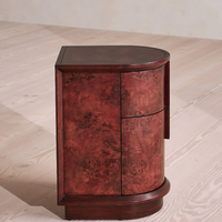 AVERY BEDSIDE TABLE, BORDEAUX