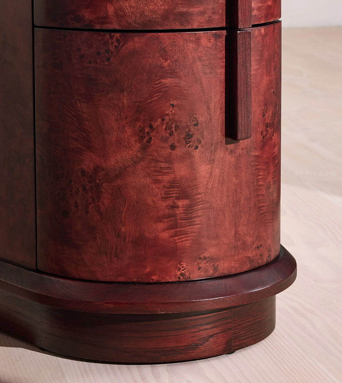 AVERY BEDSIDE TABLE, BORDEAUX