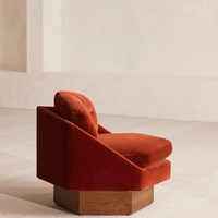 MILA ARMCHAIR, RUST, VELVET