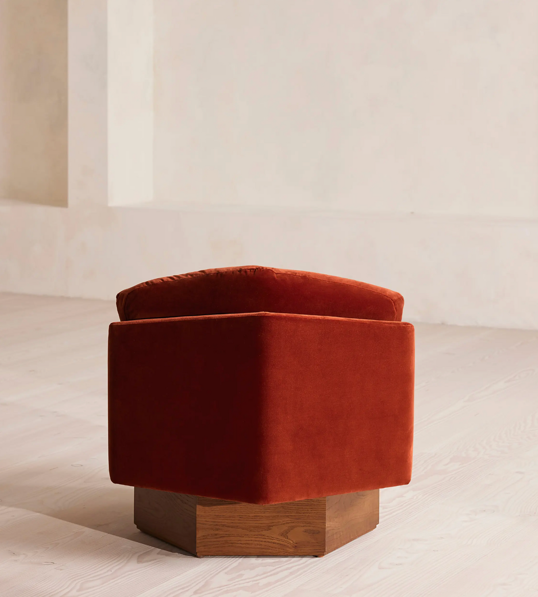 MILA ARMCHAIR, RUST, VELVET