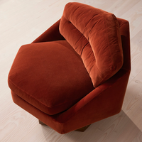 MILA ARMCHAIR, RUST, VELVET