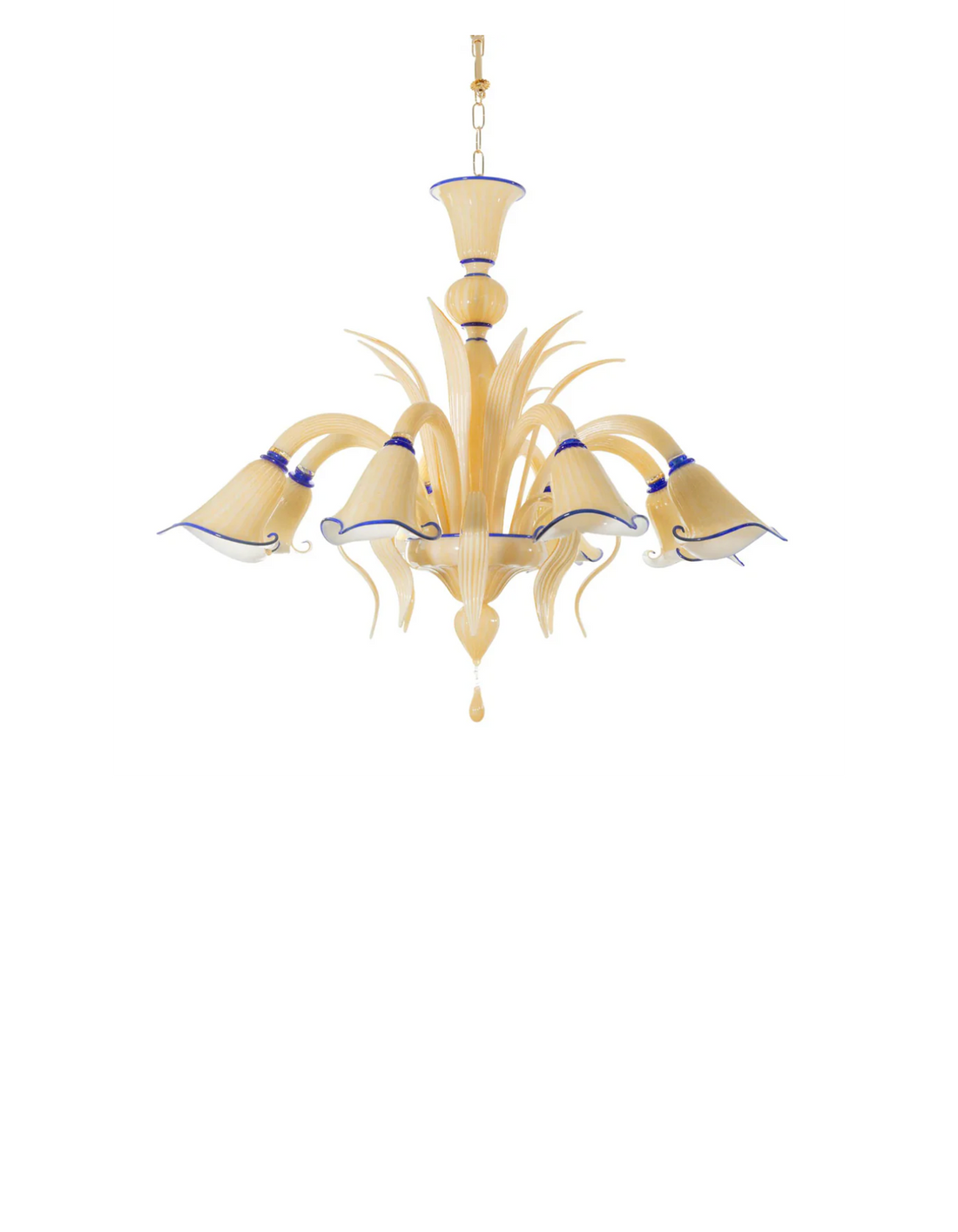 BOTTEGA VENEZIANA | FUROZ AMBRA FLORAL GLASS CHANDELIER