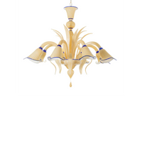 BOTTEGA VENEZIANA | FUROZ AMBRA FLORAL GLASS CHANDELIER