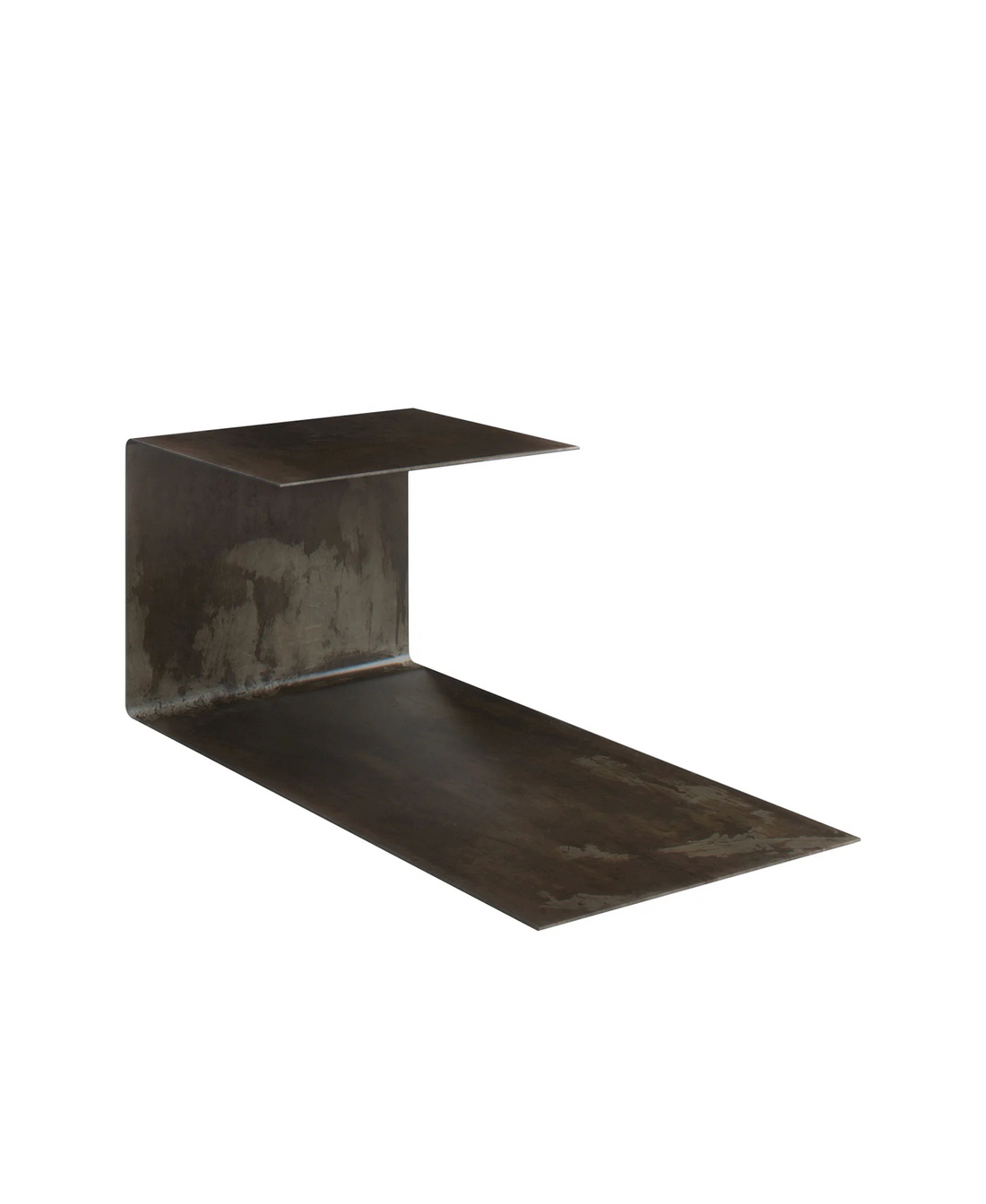 RENZO SERAFINI | TERRA GRAY STEEL SIDE TABLE WITH LED LIGHT