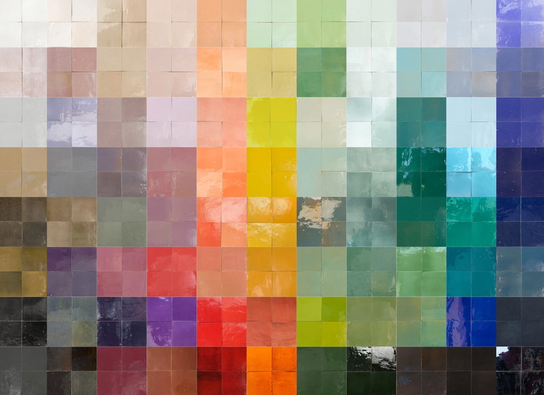 Zellige handmade Moroccan Tiles. Full colour palette
