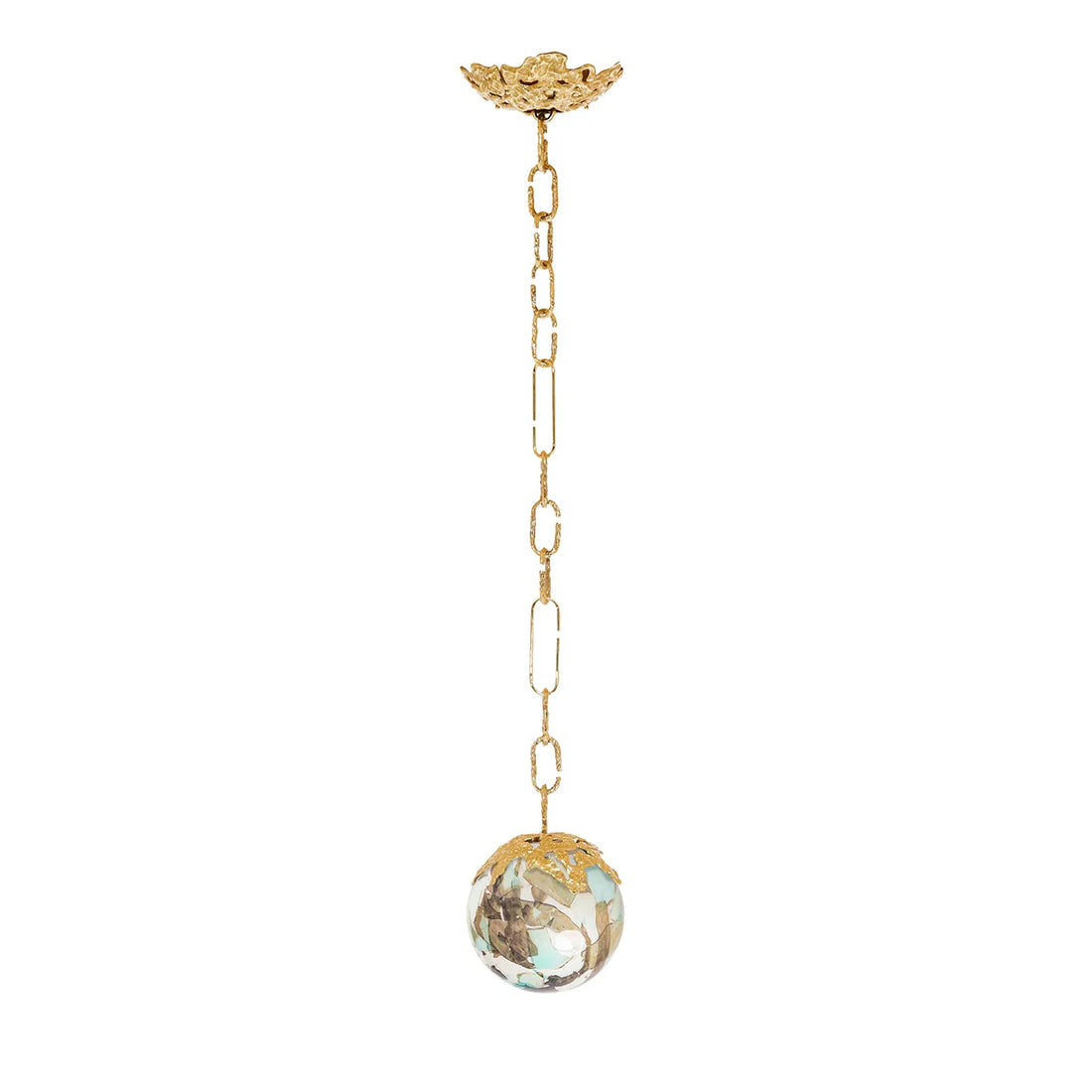 STORIES OF ITALY | AQUAMARINE NECKLACE MURANO GLASS PENDANT LIGHT