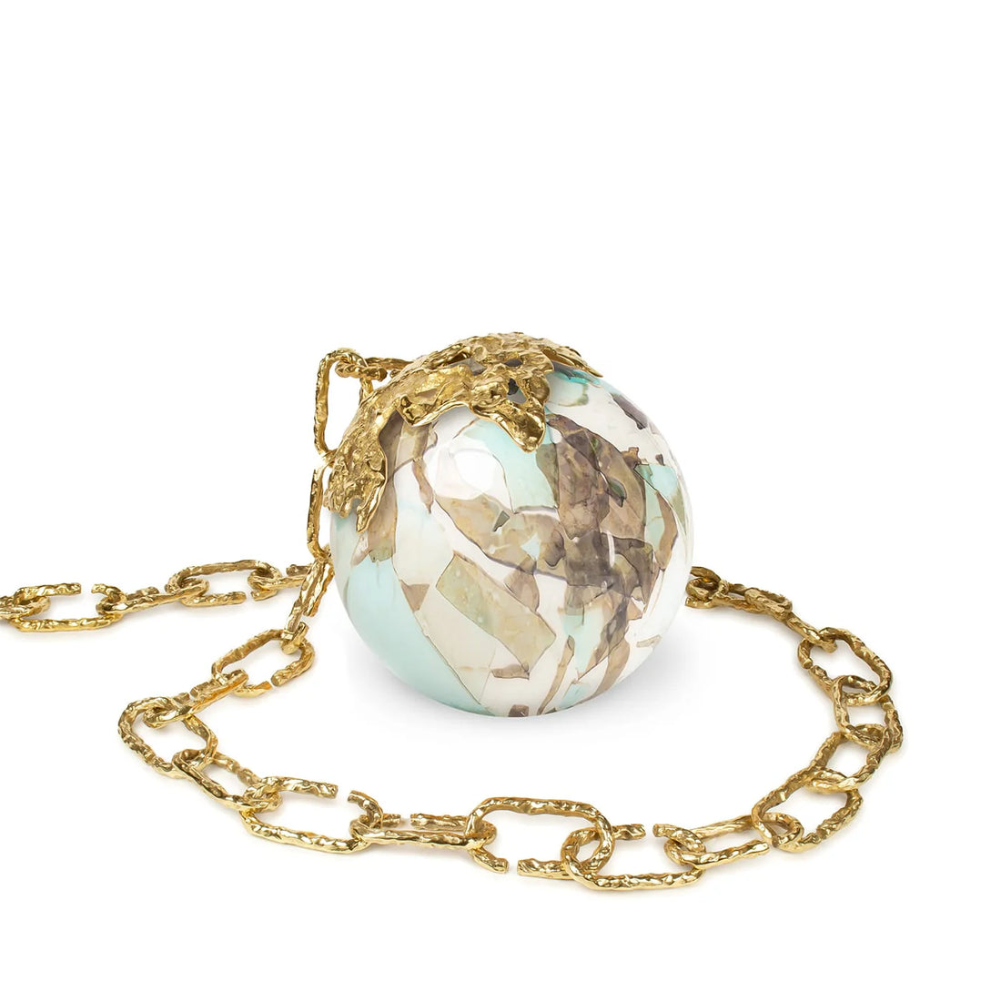 STORIES OF ITALY | AQUAMARINE NECKLACE MURANO GLASS PENDANT LIGHT
