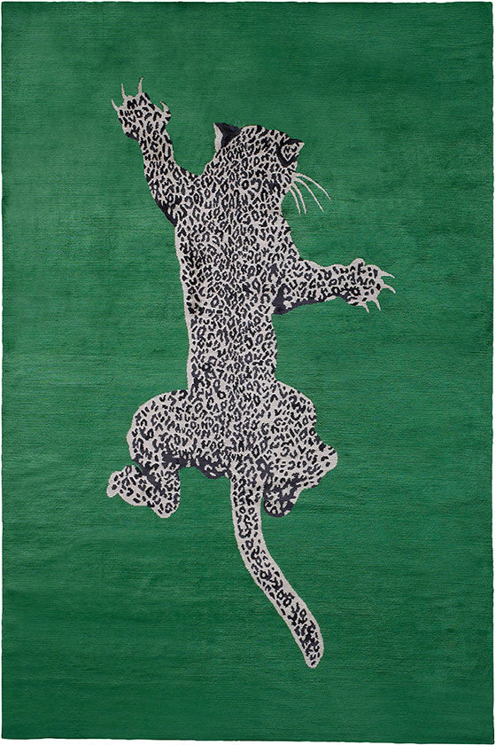 The Rug Company DVF Diane Von Furstenberg Climbing Leopard Handknotted Silk Wool Rug Runner
