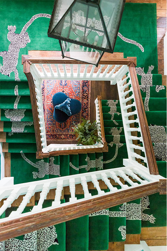 The Rug Company DVF Diane Von Furstenberg Climbing Leopard Handknotted Silk Wool Rug Runner