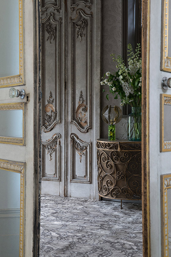 The Rug Company Alexander McQueen Monarch Smoke Handknotted Silk Rug