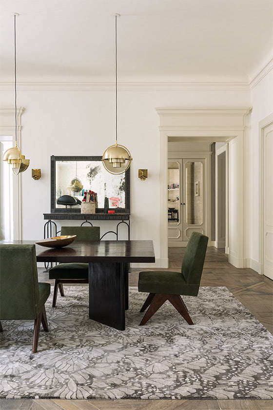 The Rug Company Alexander McQueen Monarch Smoke Handknotted SilkRug