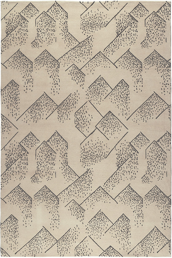 The Rug Company Kelly Wearstler Brink Ivory Handknotted Silk Rug